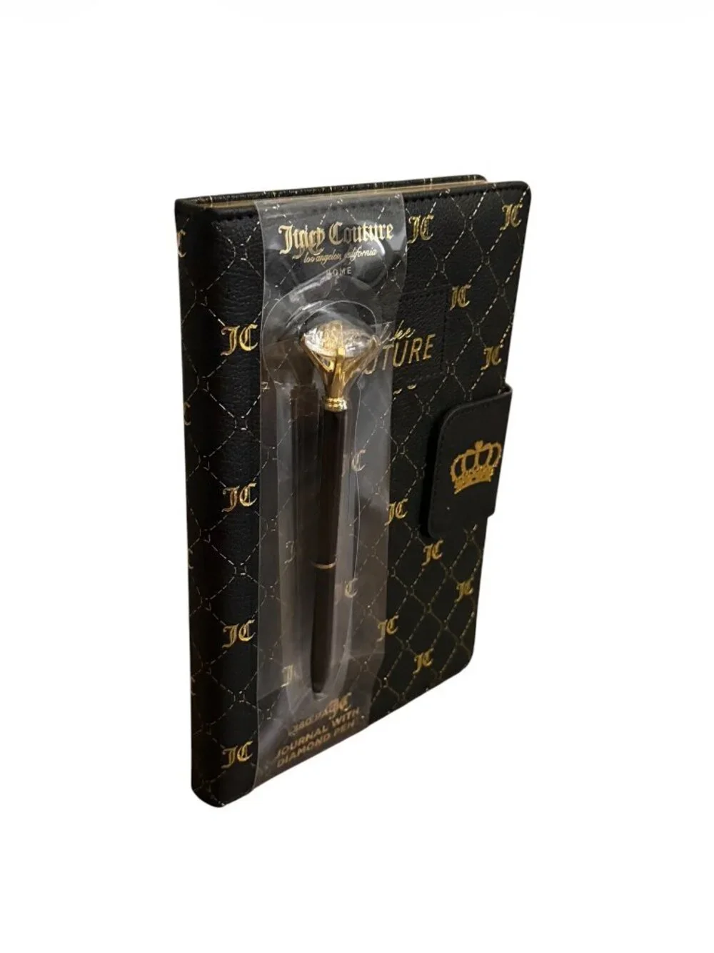 Juicy Couture Black Gold Journal Notebook & Diamond Pen | NEW